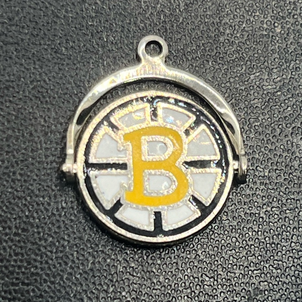 Boston Bruins NHL Hockey charm Pendant for necklace sterling silver enamel - Picture 4 of 13